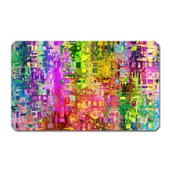 Color Abstract Artifact Pixel Magnet (rectangular) by Nexatart