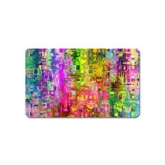 Color Abstract Artifact Pixel Magnet (name Card) by Nexatart