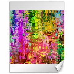 Color Abstract Artifact Pixel Canvas 12  X 16   by Nexatart