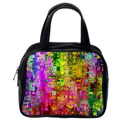 Color Abstract Artifact Pixel Classic Handbags (one Side) by Nexatart