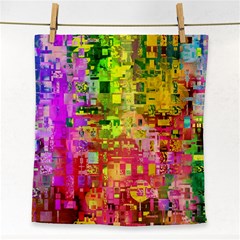 Color Abstract Artifact Pixel Face Towel by Nexatart