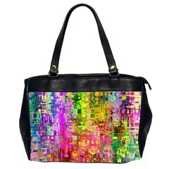 Color Abstract Artifact Pixel Office Handbags (2 Sides)  by Nexatart