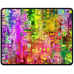 Color Abstract Artifact Pixel Fleece Blanket (medium)  by Nexatart