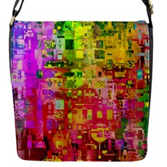 Color Abstract Artifact Pixel Flap Messenger Bag (s) by Nexatart