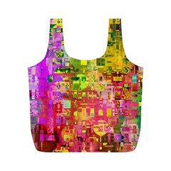 Color Abstract Artifact Pixel Full Print Recycle Bags (m)  by Nexatart