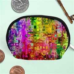 Color Abstract Artifact Pixel Accessory Pouches (medium)  by Nexatart