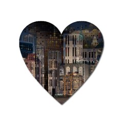 Architecture City Home Window Heart Magnet by Nexatart