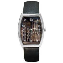 Architecture City Home Window Barrel Style Metal Watch