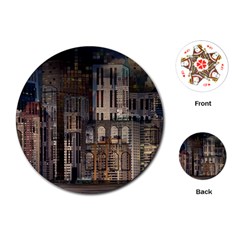 Architecture City Home Window Playing Cards (round)  by Nexatart