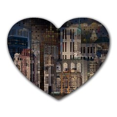 Architecture City Home Window Heart Mousepads by Nexatart