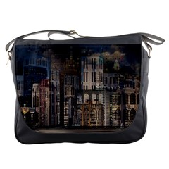 Architecture City Home Window Messenger Bags by Nexatart