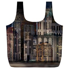 Architecture City Home Window Full Print Recycle Bags (l)  by Nexatart