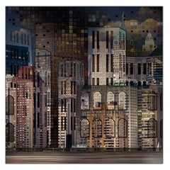 Architecture City Home Window Large Satin Scarf (square) by Nexatart