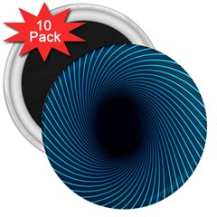 Background Spiral Abstract Pattern 3  Magnets (10 Pack)  by Nexatart