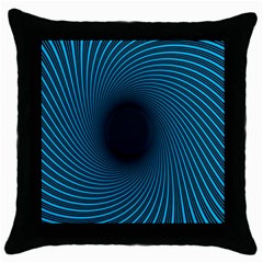 Background Spiral Abstract Pattern Throw Pillow Case (black) by Nexatart