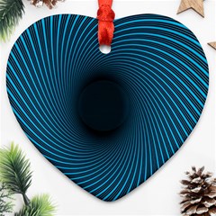 Background Spiral Abstract Pattern Heart Ornament (two Sides) by Nexatart