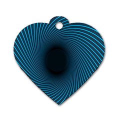 Background Spiral Abstract Pattern Dog Tag Heart (two Sides) by Nexatart