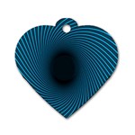 Background Spiral Abstract Pattern Dog Tag Heart (Two Sides) Front