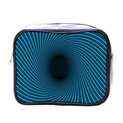 Background Spiral Abstract Pattern Mini Toiletries Bags by Nexatart