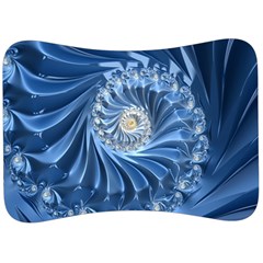 Blue Fractal Abstract Spiral Velour Seat Head Rest Cushion