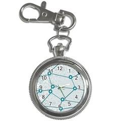 Network Social Abstract Key Chain Watches by Nexatart