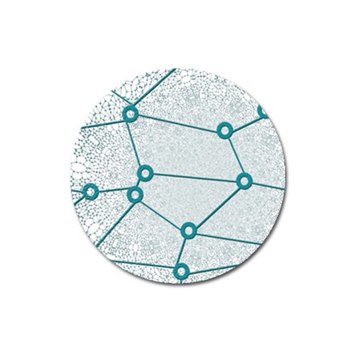 Network Social Abstract Magnet 3  (Round)