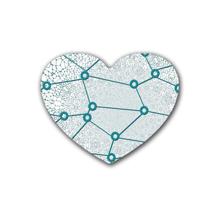 Network Social Abstract Heart Coaster (4 pack) 