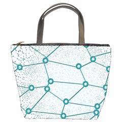 Network Social Abstract Bucket Bags by Nexatart