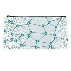 Network Social Abstract Pencil Cases by Nexatart