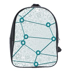 Network Social Abstract School Bag (large) by Nexatart