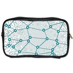 Network Social Abstract Toiletries Bags by Nexatart