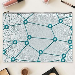 Network Social Abstract Cosmetic Bag (xxxl)  by Nexatart