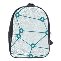 Network Social Abstract School Bag (xl) by Nexatart