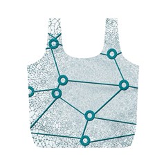 Network Social Abstract Full Print Recycle Bags (m)  by Nexatart