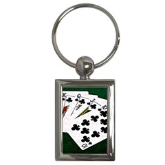 Poker Hands   Royal Flush Clubs Key Chains (rectangle)  by FunnyCow