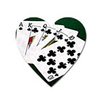 Poker Hands   Royal Flush Clubs Heart Magnet Front