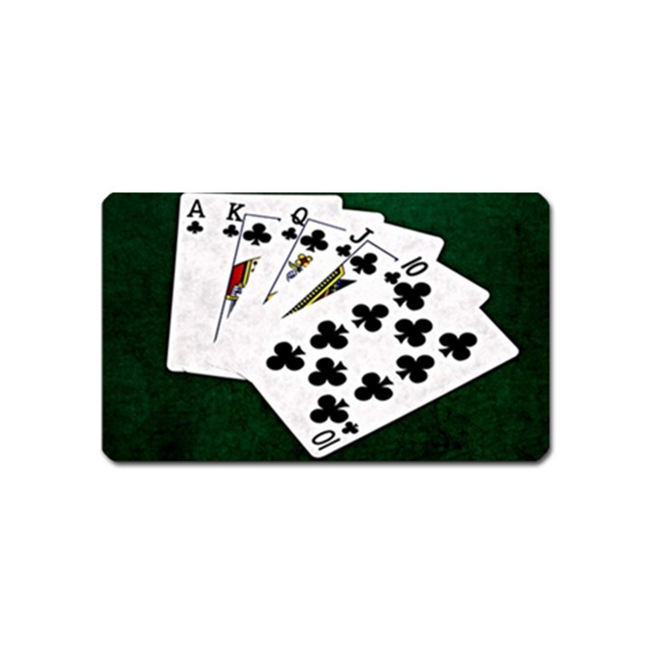 Poker Hands   Royal Flush Clubs Magnet (Name Card)