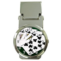 Poker Hands   Royal Flush Clubs Money Clip Watches by FunnyCow