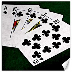 Poker Hands   Royal Flush Clubs Canvas 20  X 20   by FunnyCow