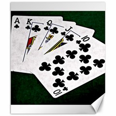 Poker Hands   Royal Flush Clubs Canvas 20  X 24   by FunnyCow