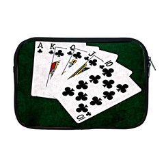 Poker Hands   Royal Flush Clubs Apple Macbook Pro 17  Zipper Case by FunnyCow