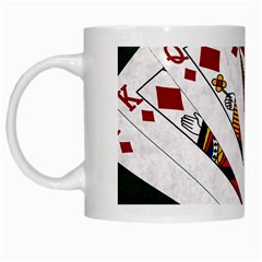 Poker Hands   Royal Flush Diamonds White Mugs by FunnyCow