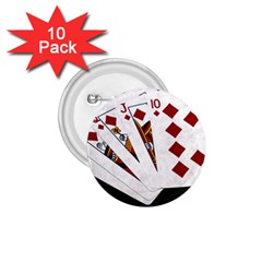 Poker Hands   Royal Flush Diamonds 1 75  Buttons (10 Pack) by FunnyCow