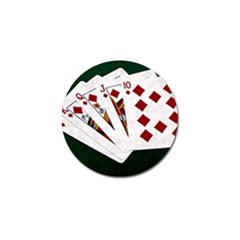 Poker Hands   Royal Flush Diamonds Golf Ball Marker (4 Pack) by FunnyCow