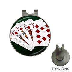 Poker Hands   Royal Flush Diamonds Hat Clips With Golf Markers by FunnyCow