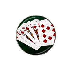 Poker Hands   Royal Flush Diamonds Hat Clip Ball Marker (4 Pack) by FunnyCow