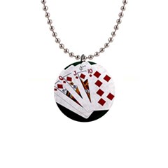 Poker Hands   Royal Flush Diamonds Button Necklaces by FunnyCow