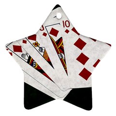 Poker Hands   Royal Flush Diamonds Star Ornament (two Sides) by FunnyCow