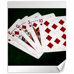 Poker Hands   Royal Flush Diamonds Canvas 16  X 20   by FunnyCow