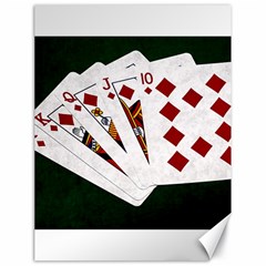 Poker Hands   Royal Flush Diamonds Canvas 18  X 24   by FunnyCow